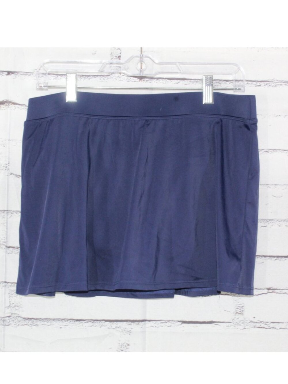 LL Bean UPF 50+ Swim Skirt BeanSport Skirted Bottoms Blue Lined Swimwear 12 Reg